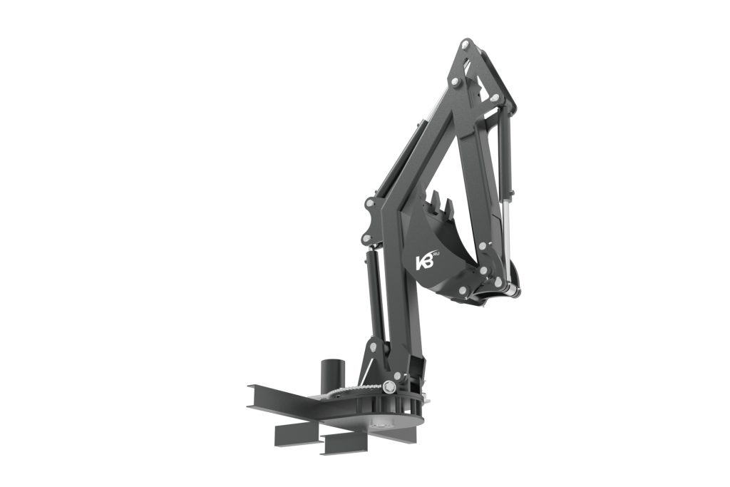 экскаватор 3D модель визуализация