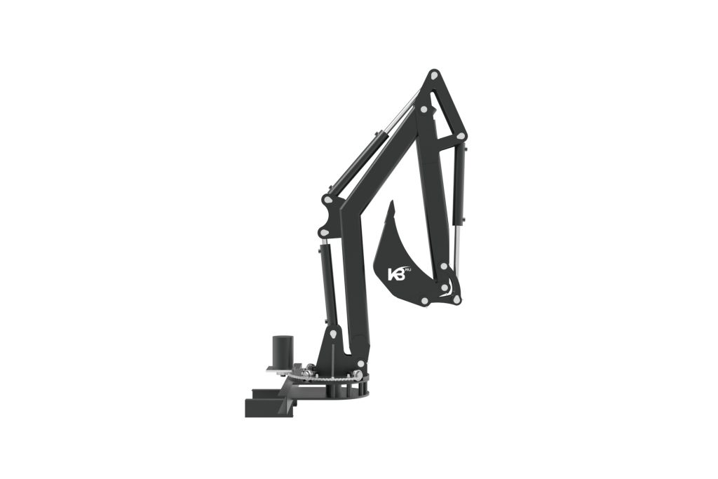 экскаватор 3D модель вид сбоку