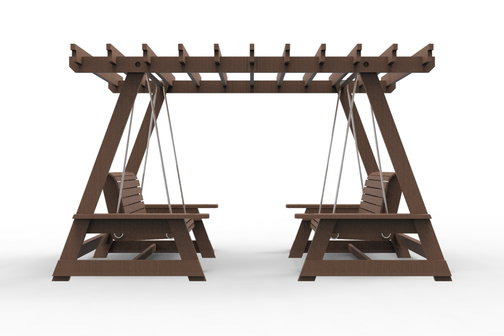 Качели 3д визуализация вид сбоку
