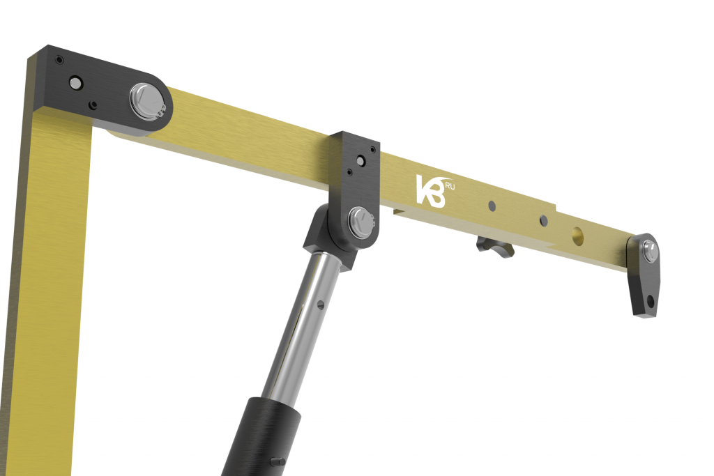 Верхняя часть автосервисного крана с логотипом производителя